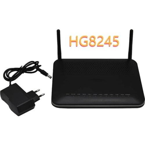 5pcs/Lot Refurbished EPON GPON ONU HG8245 4FE 4GE +WIFI+2Ports Tel USB Terminal Modem Router ONT English Version ONU with Wifi