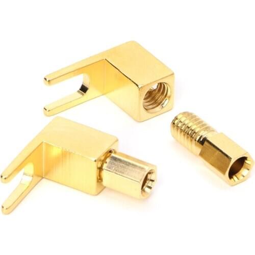 5pcs Banana To Spade Adapter Plugs Y Type Speaker Cable Connector Banana Socket