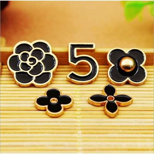 6 sets/lot Cell Phone Case DIY Charms Alloy Flower Daisy Decoration 5pcs/set