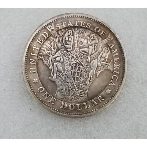 American 1897 Rangers Skull Silver Plated Coin Commemorative Collectible Coin Gift Challenge Coin