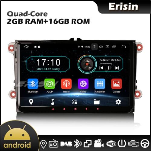Erisin EU Warehouse 5991 9" Android 10.0 DAB Carplay TPMS Car Radio Bluetooth for VW Amark Caddy Golf MK5 Plus Jetta Passat Polo