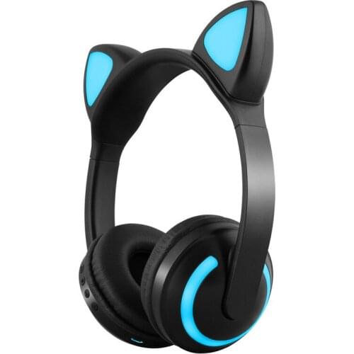 Cat ear bluetooth headset Seven-color luminous bluetooth headset Stereo private model headset bluetooth headset