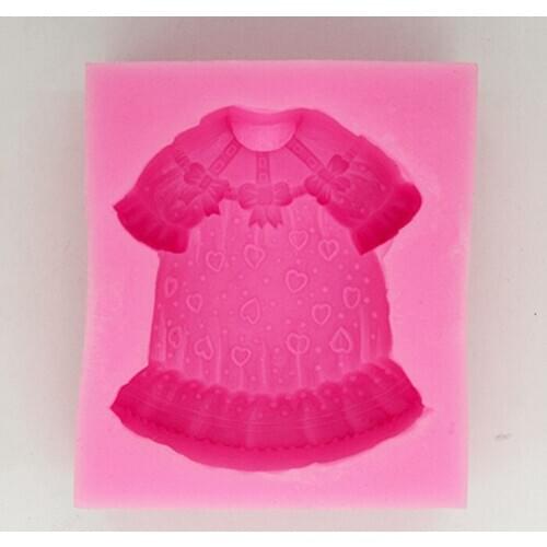 C1156 Baby clothes aromatherapy plaster silicone cake decorationbmould baking tools
