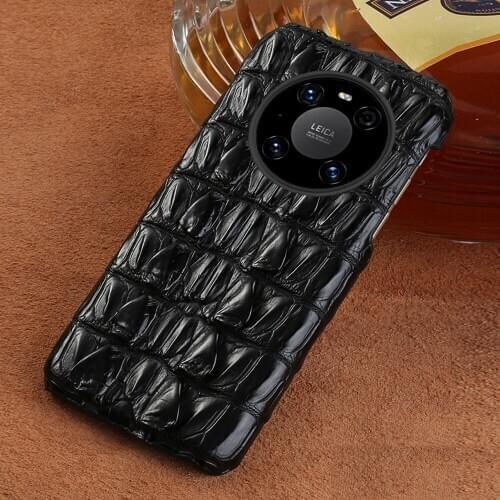 100% Genuine Crocodile Leather Phone case for Huawei Mate 40 Pro Mate 20 P20 P30 P40 Pro P40 Lite Cover For Honor 10 20 Lite 9X