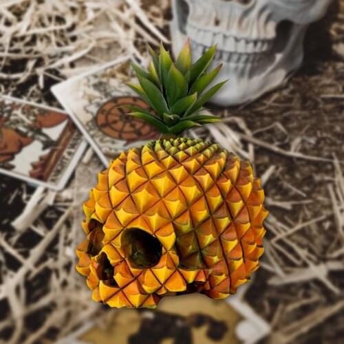 Halloween Pineapple Halloween Ornament Sculpture Creative Fruit Figurine Office Living Room Bedroom Desktop Decoration