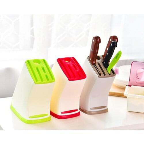Kitchen plastic knife holder multifunctional knife storage rack