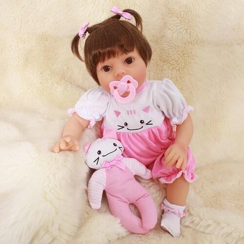 22inch Newborn Reborn Baby Dolls Silicone Cute Soft Babies Doll For Girls Princess Kid Fashion Bebe Reborn Dolls 50cm