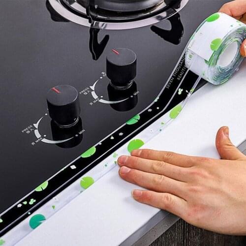 3.2mx3.8cm Bathroom Shower Sink Bath Sealing Strip Self Adhesive Sealant Tape Kitchen Sinks Waterproof Anti-Mold Wall Sticker