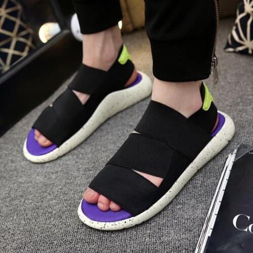 New mens sandals couple beach sports casual shoes Rome youth fashion personality sandals and slippers outdoor hiking sandals