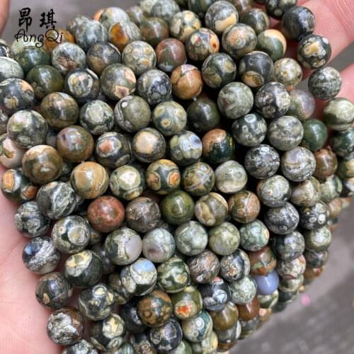 Natural Stone Old Kambaba Jaspers Round Loose Beads 15" Strand 6 8 10 12mm Pick Size For Jewelry Making Bracelet
