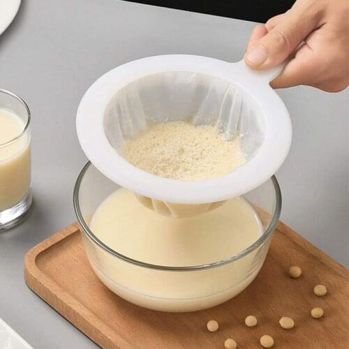 100/200/400 Mesh Kitchen Nylon Mesh Filter Spoon Reusable Almond Milk Bag Ultra-fine Mesh Strainer For Soy Milk Coffee Milk Yogu