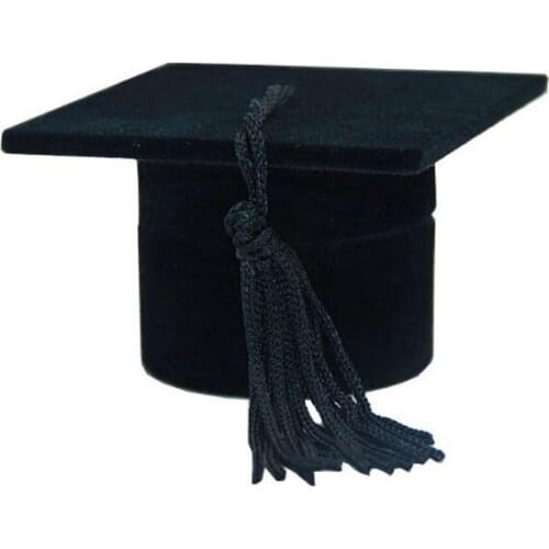 Bachelors Hat Jewelry Box Storage Case Ring Holder for Graduation Ceremony 40GB