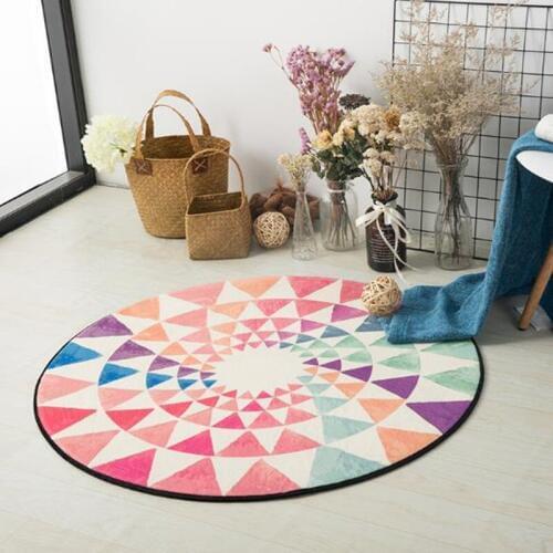 Nordic cartoon Carpets children Round Rugs Living Room Doormat Cartoon Carpets Door Floor Mat for Bedroom colorful kid Carpet