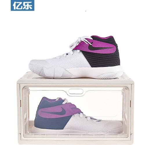 Foldable Sneaker Storage Box Transparent Side Open Anti Oxidation Web Celebrity Collection Shoe Wall