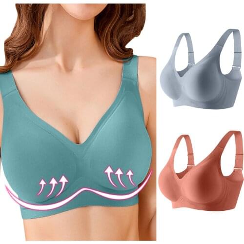 Sports Bras For Women Nylon Seamless Cotton Breathable Underwear Wireless With Pads Push Up Bra Crop Tops Brassiere Intimate