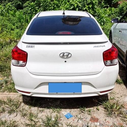 For new Verna accent Spoiler 2017 2018 2019 2020 ABS Material Car Rear Wing Primer Color Rear Spoiler For Hyundai Verna Spoiler
