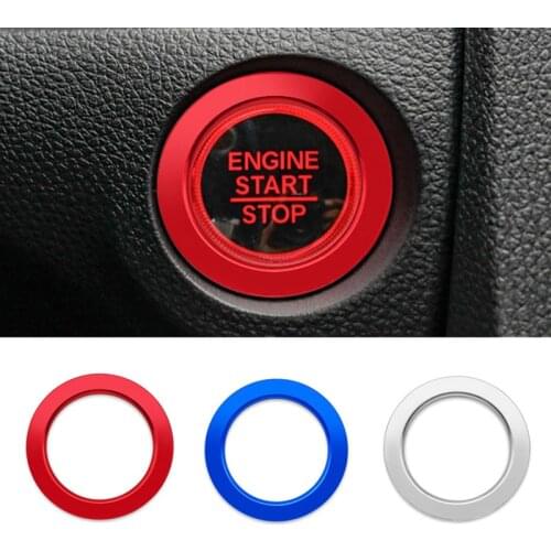 Car Styling Engine Start Stop Ignition Ring Decoration Auto Stickers Cover Fit For Honda Civic 2016 2017 2018 2019 Accessories
