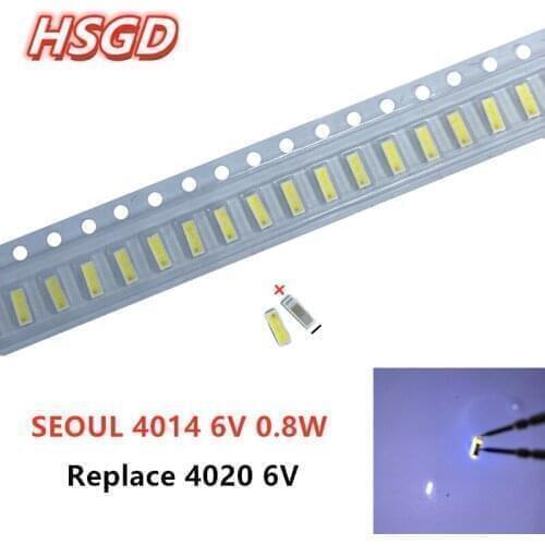 20PCS/Lot SEOUL SMD LED 4014 6V 1W Cool White Replace 4020 For TV Backlight