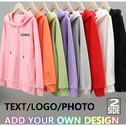Spring and Autumn Hoodies Men & Women Custom logo zipper sweatshirts coat custom tik tok picture Print hoodie Hoody Clothing