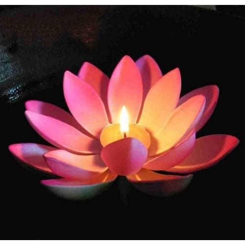 1Pcs Multicolor Silk Lantern Light Floating Candles Pool Decorations Wishing Light Birthday Wedding Party Decoration