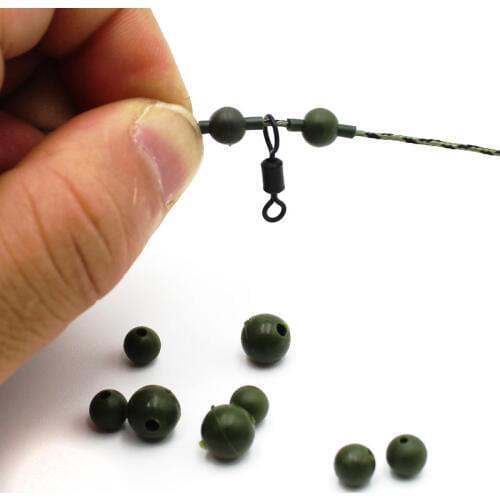 100Pcs Carp Fishing Rubber Shock Beads Terminal End Tackle Stop Accessories Carp Fishing Beads Hair Rig Carp Fishing Accessories