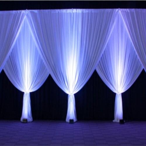 3m x 6m white Silk Wedding Backdrop wedding backdrop drapes curtain
