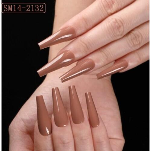 5 Sets New Popular Ballerina False Nails Tips Candy Color Super Long Ballet Coffin Fake Nails Art Multiple Colors Available Tool