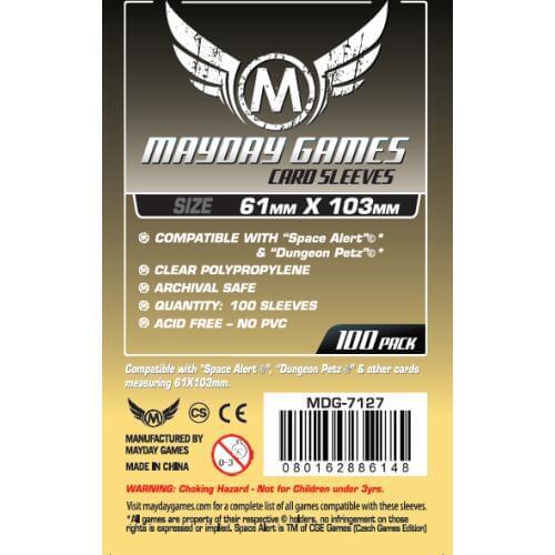 5 packs/lot MAYDAY Card Sleeve 7127 for 61*103mm cards protector clear pack case Board Games Sleeves