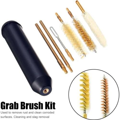7pcs/Set Universal Portable Gun Cleaning Brushes Kit Professional Pocket Rifle Gun Pistol Shotgun Cleaner Tool Set Hunting Acces