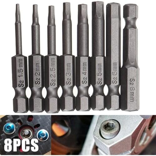 8pcs S2 Steel Connect Impact Quick Change Driver Hex Shank Key Drill Bit Set Electric Power Screwdriver Bits