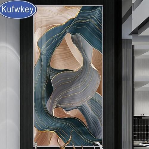 Abstract Gold Art Full Square Diamond Embroidery Rhinestones Pictures Handmade 5d Luxury craft Needlework Home Decoration