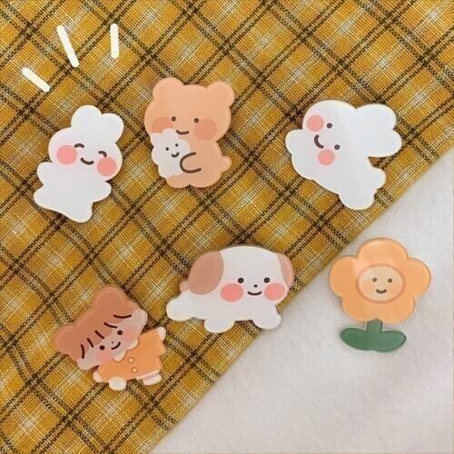 6 style cute Bear badge cartoon women brooches Acrylic pins fashion jewelry bag hat denim pin accessories gift brooch for kids