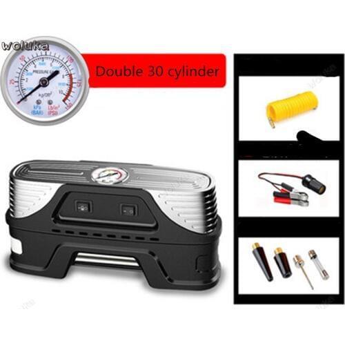 All metal double cylinder car air pump car air pump car 12V portable pump digital display CD50 Q04