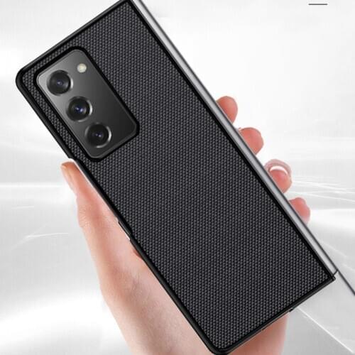 Z Fold2 Funda Case for Samsung Galaxy Z Fold 2 Case Matte Nylon Shell Shock Protective Coque Phone Case Cover Capa Z Fold 2 5G