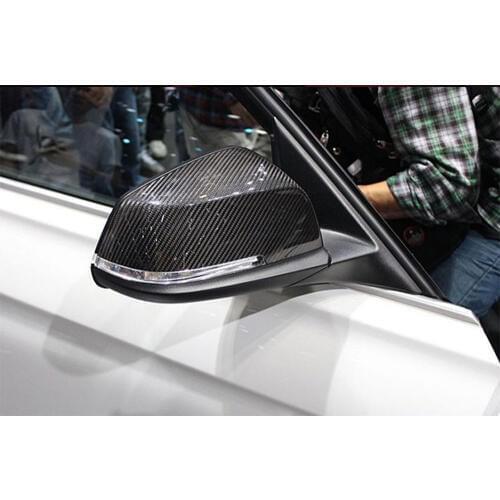 For BMW 1 2 3 4 X Series Carbon Fiber Rear View Mirror Cover Caps Fit for F20 F21 F22 F23 F30 F31 F32 F33 F36 X1 E84 12-17