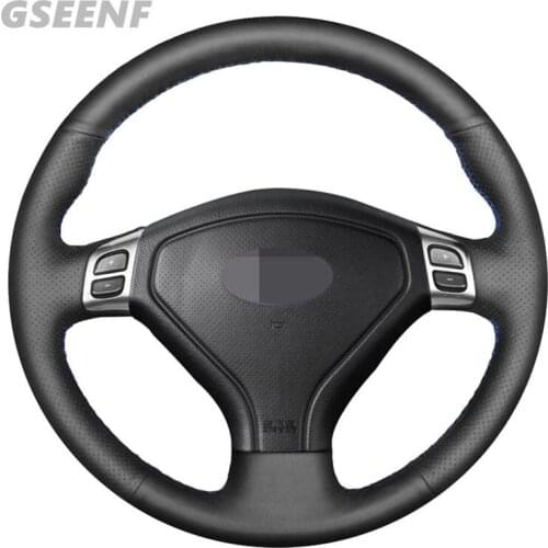Car Steering Wheel Cover For Subaru Forester 2005 Outback 2005 2007 Legacy 2007 Black Hand-stitched Artificial Leather