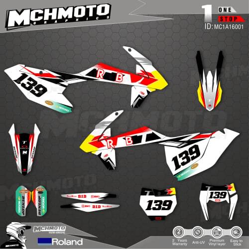 MCHMFG Customized Team Graphics Backgrounds Decals Custom Stickers For17-19EXC 16-18SX-F