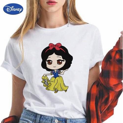 Snow White Cartoon Printed T Shirts Girls Can Do Anything Vogue Jumper Shirt 2021 New Instagram Disney Casual Tee Dropshipping