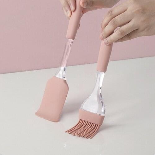 Hot Sale 2PCS/Set Silicone Cream Scraper Brush DIY Bread Cake Butter Spatula Mixer Oil Brush Kitchen Baking Brush Tool