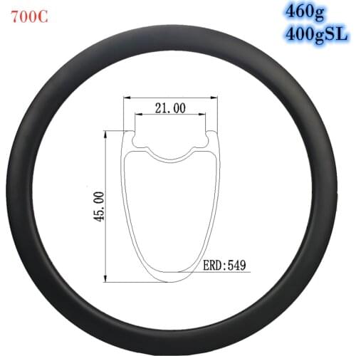 460g Carbon Rims 28mm Width 45mm Depth 700C Carbon Road Rim Clincher Tubeless Rims 20H 24H 28H Disc Brake Rim UD 3K 12K