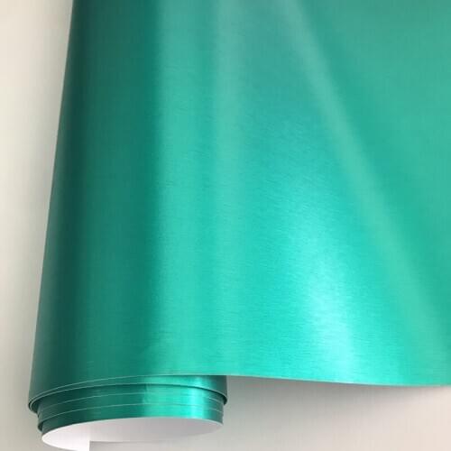 Premium Brushed Metallic Miami Teal Vinyl Wrap Film with Air Release DIY Styling Car Wrapping Sticker
