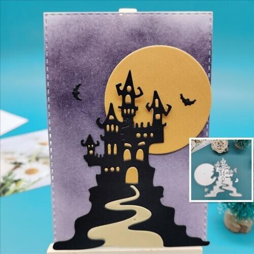 Halloween castle Metal Cutting Dies Stencils for DIY Scrapbook Photo Album Paper Card Decorative Craft Embossing Die New 2021