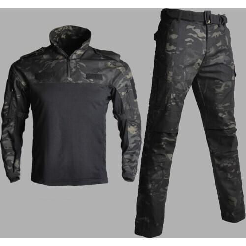 Male Outdoor Army Military Uniform Camouflage Tactical Combat Suit Airsoft War Game Multicam Shirt + Pants Tactical Gear Suits