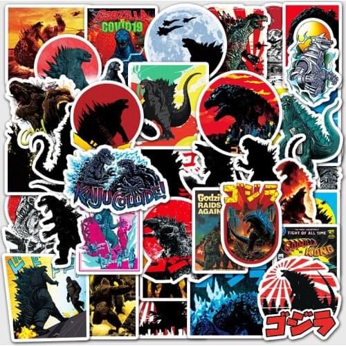 50 Pieces Of Monster King Godzilla Personality Fashion Manual Notebook Scooter Car Decoration Stickers Childrens Gifts