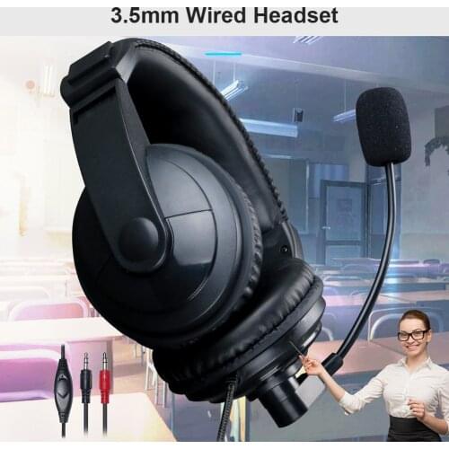 3.5mm Headphone Wired Over-Ear Headset Earphone Computer Virtual Sound PC Wired Stereo Headset with Mic for Gaming
