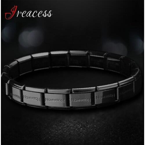 New Stainless Steel Charm Bracelets For Women men Fashion Black Blue Gold Silver Jewelry body Bracelet & Bangle