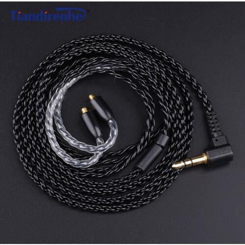Upgrade DIY MMCX Cable for Shure SE215 SE425 SE535 SE846 Earphone Headphone Wire with Heat Shrink Tubing for Android IOS MP3