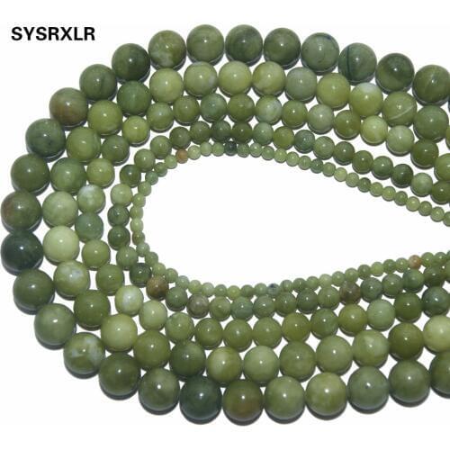 Wholesale Chinese Jadee Chalcedony Natural Green Stone Beads For Jewelry Making DIY Bracelet Necklace 4/6/8/10/12 mm Strand 15
