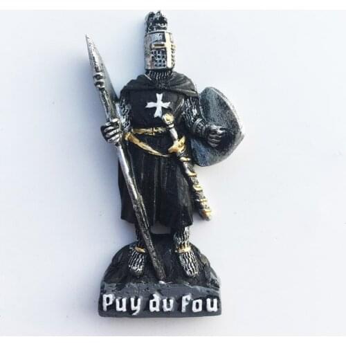 French theme park travel commemorative decoration crafts three-dimensional samurai refrigerator magnet