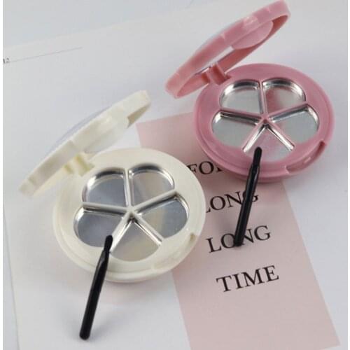 100pcs Plastic Empty Eyeshadow Case Box Makeup Container for Eye Shadow, Blush, Powder with Lipbrush and Aluminum Plate